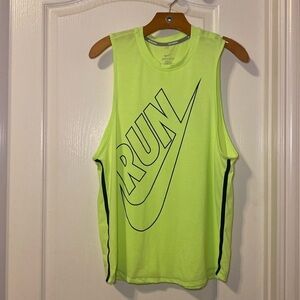 Nike Women's Dri-Fit Athletic Neon Green Tank Top Size Medium EUC